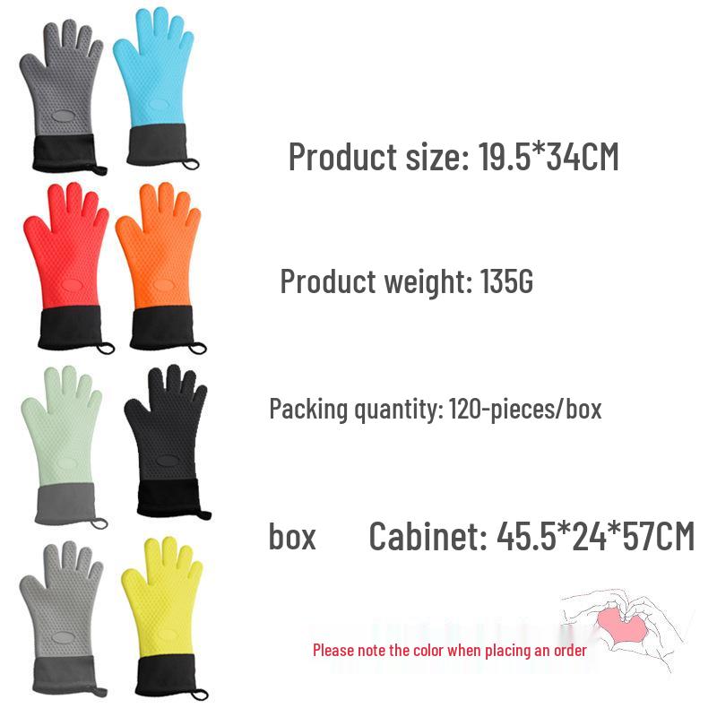 Silicone Heat-Resistant Oven Gloves for Baking and Microwave