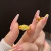 Vietnam Gold Sand Light Luxury Rose Winding Ring for Women - Fashionable Floral Plain Jewelry Ring