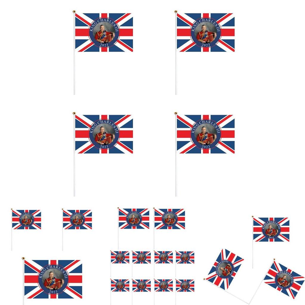 King Charles Iii Handheld Polyester Flag Vibrant Colors And Exquisite Craftsmanship