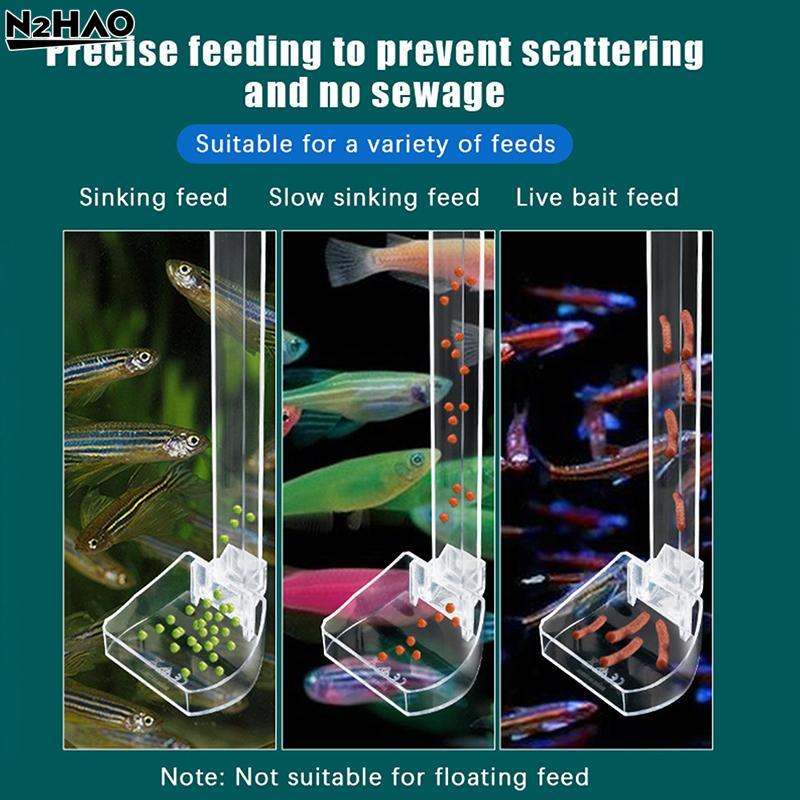 Aquarium Fish Shrimp Feeding Dish Set - Clear Feeder Tube And Dish With Cleaning Brush And Measuring Spoon For Shrimp