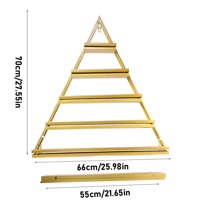 Lipstick Perfume Wall Shelf Wall-Mounted 5-Tiers Triangular Metal Nail Polish Organizer 5PCS/Set Cosmetic Display Perfume Holder