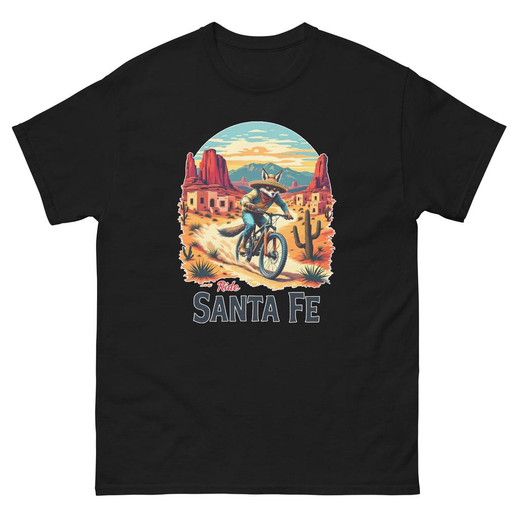 Ride Santa Fe Fox Fun USA Bike Cycling Animal T-Shirt