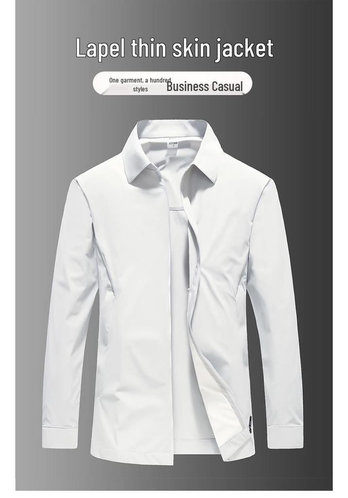 Ice Silk Men's Summer Sun Protection Lightweight Business Casual Jacket