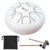 New Steel Tongue Drum 6 Inch 8 Notes Rain Drum Hand Pan Drum with Carry Bag Drum Mallets Music Book Sound Healing Instruments