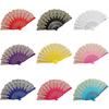Éventail pliant avec anneau de suspension, ouverture lisse, poignée confortable, motif clair, tissu de Style chinois, fournitures scolaires