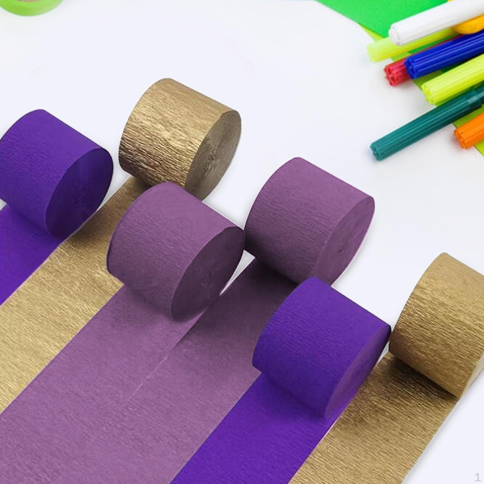 

Crepe Paper Streamers Set for Festive DIY Projects And Events Purple