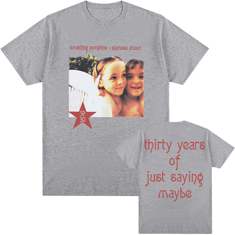 Trička k 30. výročí Siamese Dream The Smashing Pumpkins Rocková kapela Tričko Letní Bavlna Měkká Pánská trička Grafické Oblečení