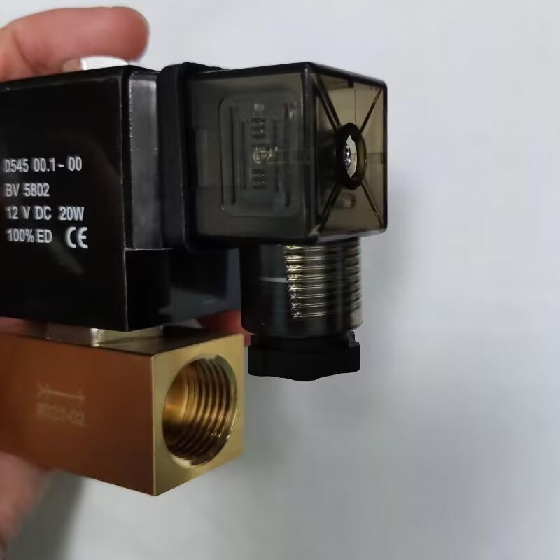 Válvula Solenoide de Alta Pressão de Água e Ar 80bar 2 Vias 1/4 3/8 1/2 BSP 12V 24V CC AC220V Normalmente Fechada Ação Direta Válvula de Latão