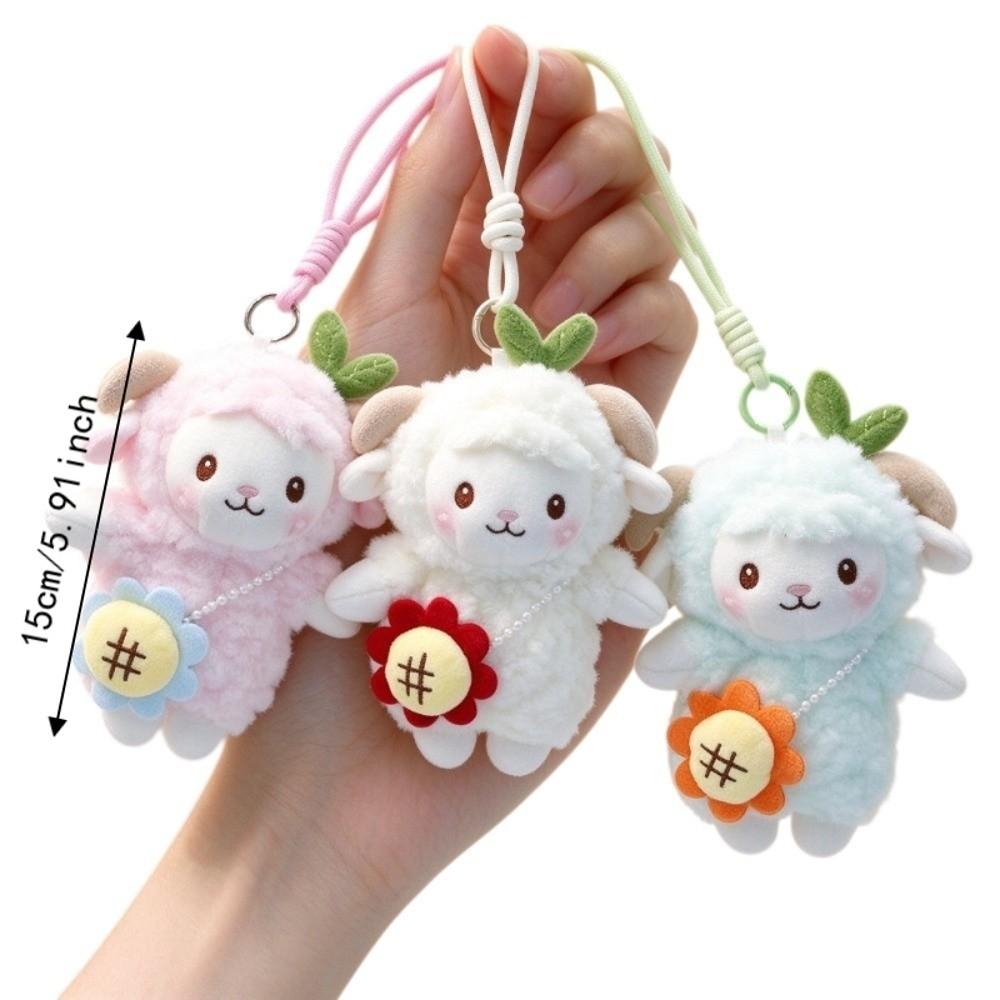 Sheep Mini Sheep Plush Keychain Cartoon Soft Lamb Doll Ornament Sheep Plush Pendant Kids Gift