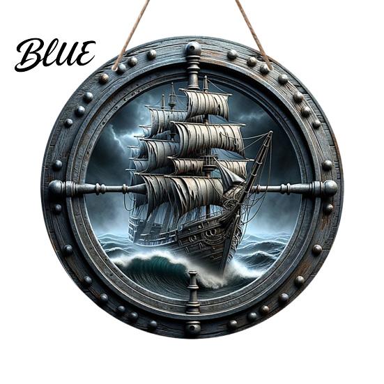 Nautical Wall Art Decorative Hanging Sign Lightweight Wooden Sign with Marine Elements