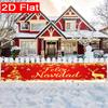 Spanish Christmas Merry Christmas Yard Banner, Outdoor Garden Fence Holiday Party Decor