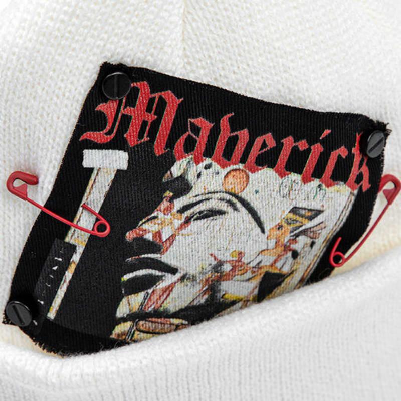BLACKBLOND BBD Maverick Patch Beanie (White)
