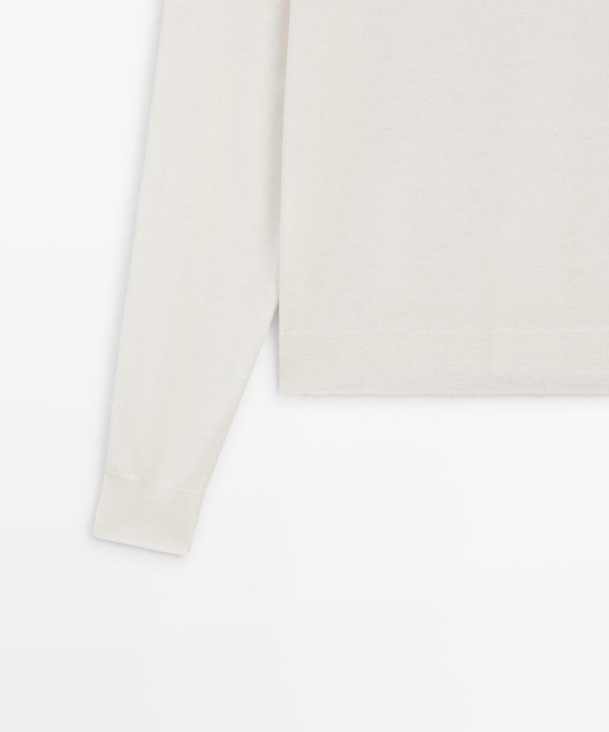 Masimodutti Wool Blend Fine Knit Sweater