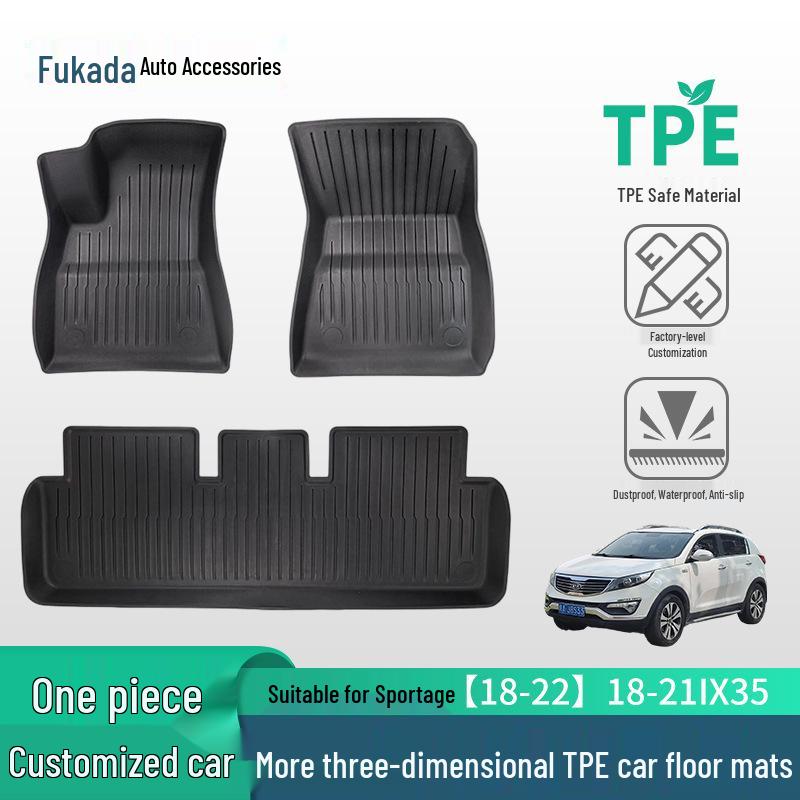 TPE Anti-Slip Car Floor Mats for Kia Sportage 2018-2022, IX35 2018-2021 Models
