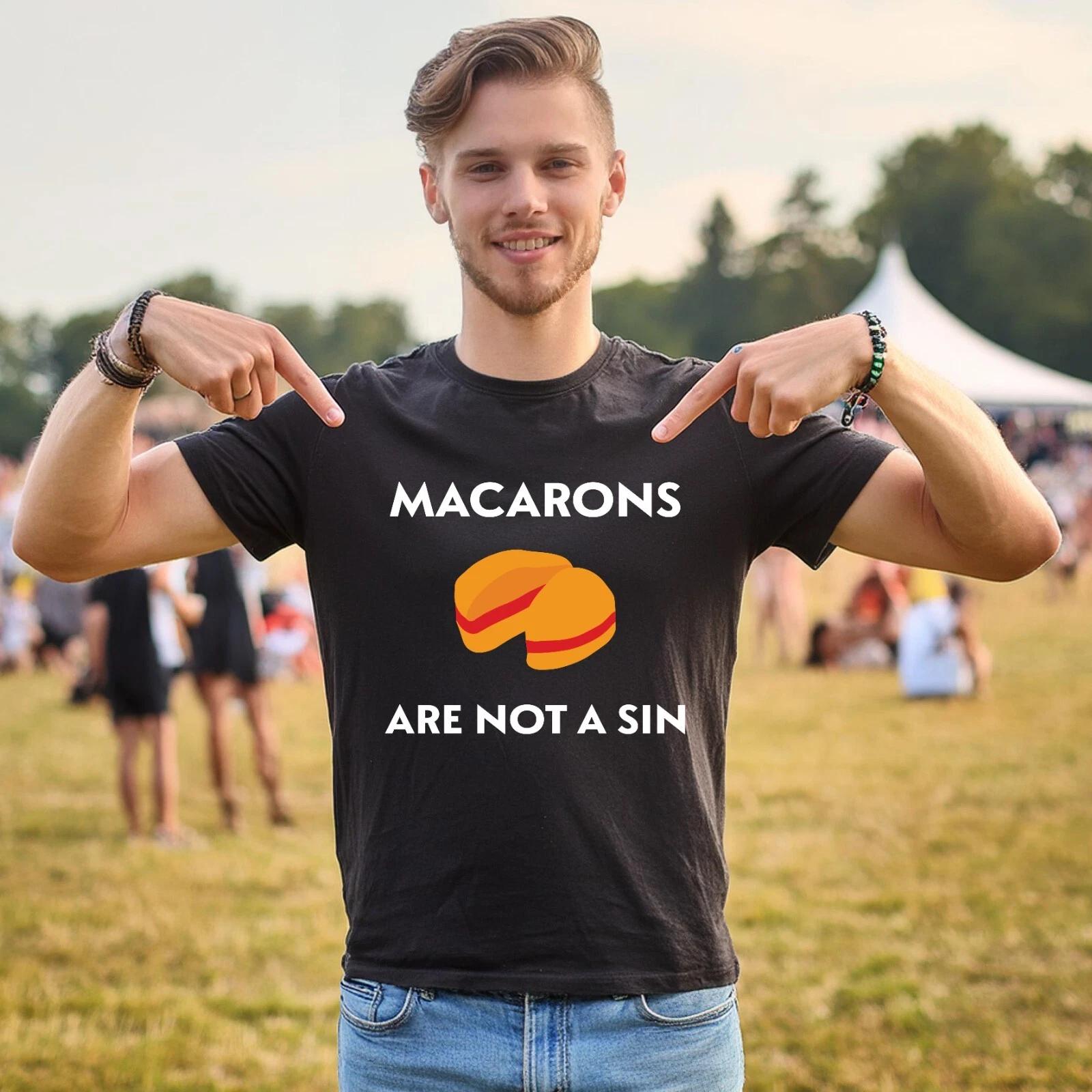 

Macarons Are Not a Sin Black T-Shirt | Cool Festival Tee S