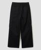 AGOD Wide Big Pocket Cotton Cargo Elastic Pants [Black]