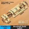 Stainless Steel Gate Latch Slide Bolt Latch Heavy Door Latch Lock Gold Bolt Latch Security Slide Latch Lock Home Hardware