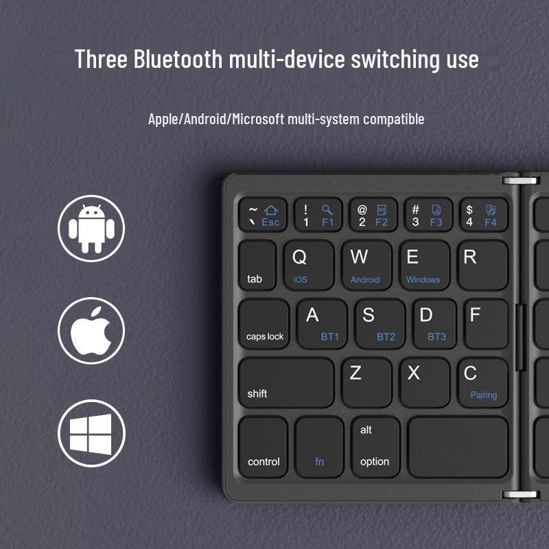 Ultra-Thin Bluetooth Keyboard: Silent, Portable, Compatible with Laptops, Tablets, and Phones