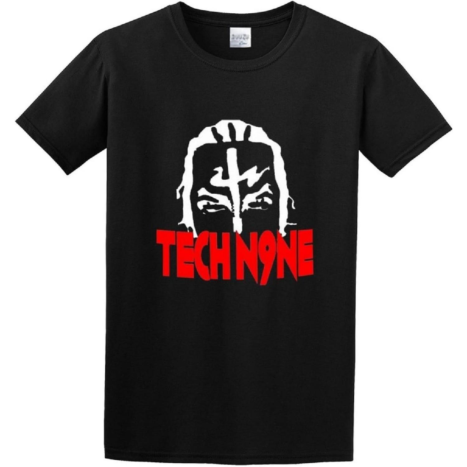 Men s Handsome On Tech N9Ne Logo Short Sleeve T Shirt T-Shirts Black XXXXXL разноцветный