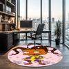 Rugrats Printed Round Rug Carpet Chair Rug Area Rug Entryway Doormats,for Office Chair Living Room Bedroom Kitchen Room.