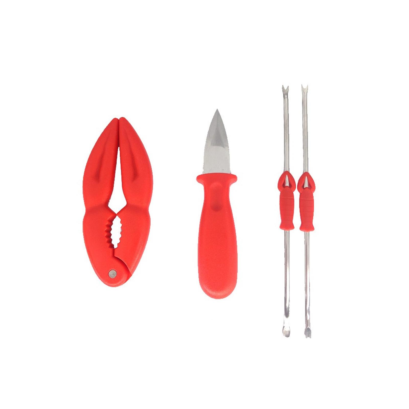 Crab Eating Tool Plastic Crab Claws Crab Fork Tool Multifunctional Crab Claws One Size красный