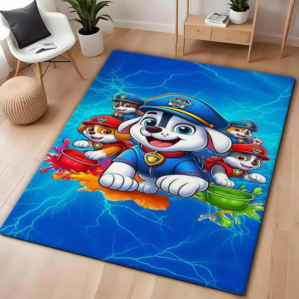 Happy Paw Patrol Pups Theme Rug Thick Nonslip Carpet For Hallway Balcony Study Home Decor Christmas Gift
