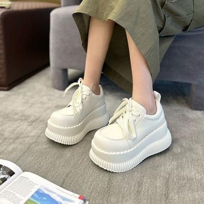 Super Comfortable Small Black Shoes Workplace Soft-soled Commuting Shoes Versatile Long Standing Not Tired Feet Leather Shoes Women's Work Platfo