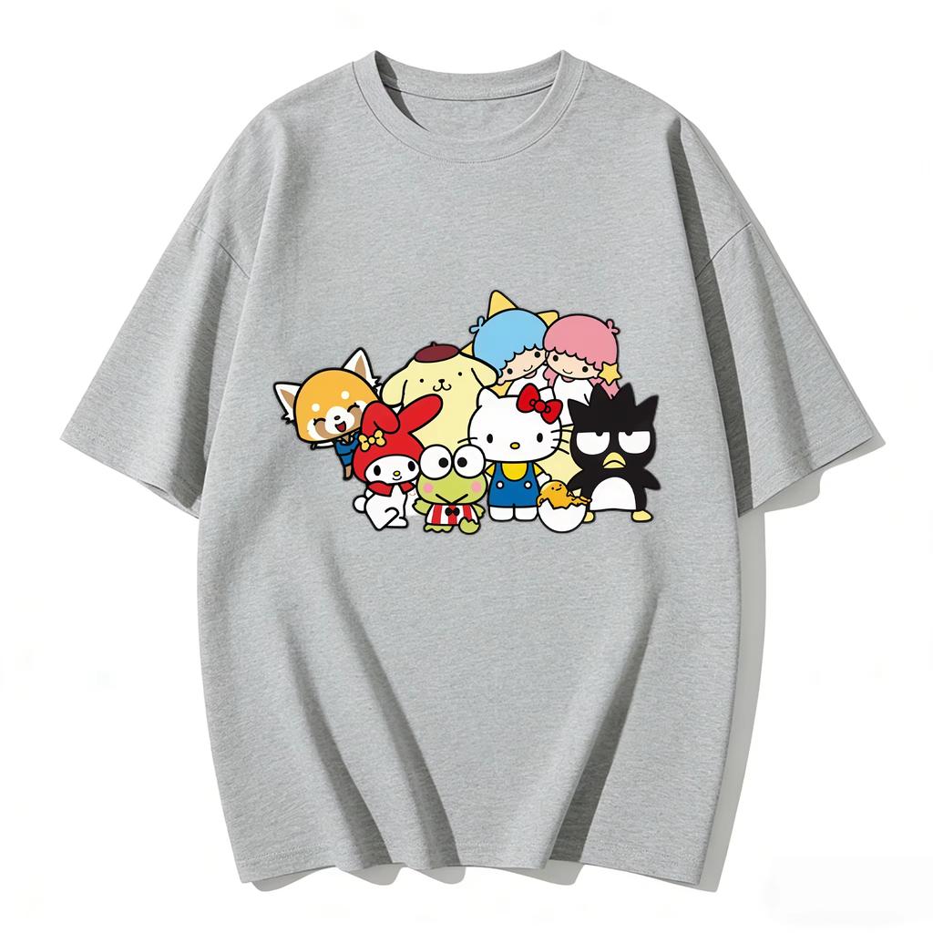 2026 Kuromi Tee Soft Cotton Short Sleeve Crew Neck Cute Print Lightweight Summer Top for Women Daily Casual Wear