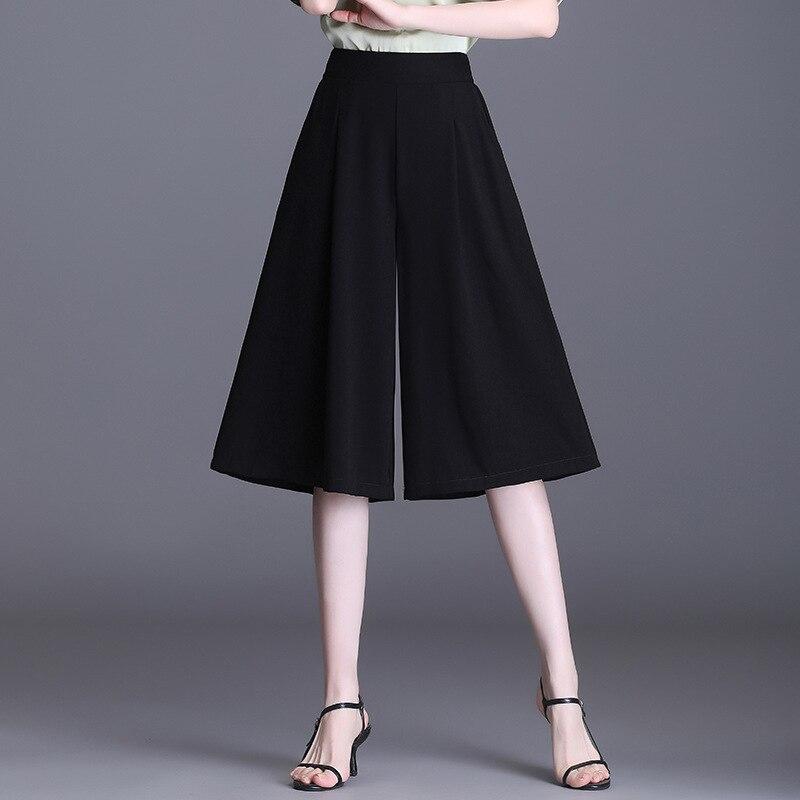 2022 Summer New Arrival Wide Leg Trouser Women Loose Chiffon Shorts Slim Lady Soft Elegant High Waist Thin Skirt Shorts Shorts