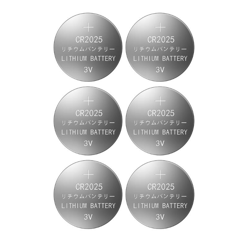 6Pcs/card CR2025 Button Cell Battery 3V 150mAh Lithium Battery for Selfie Remote Control Reliable Power Supply Solution