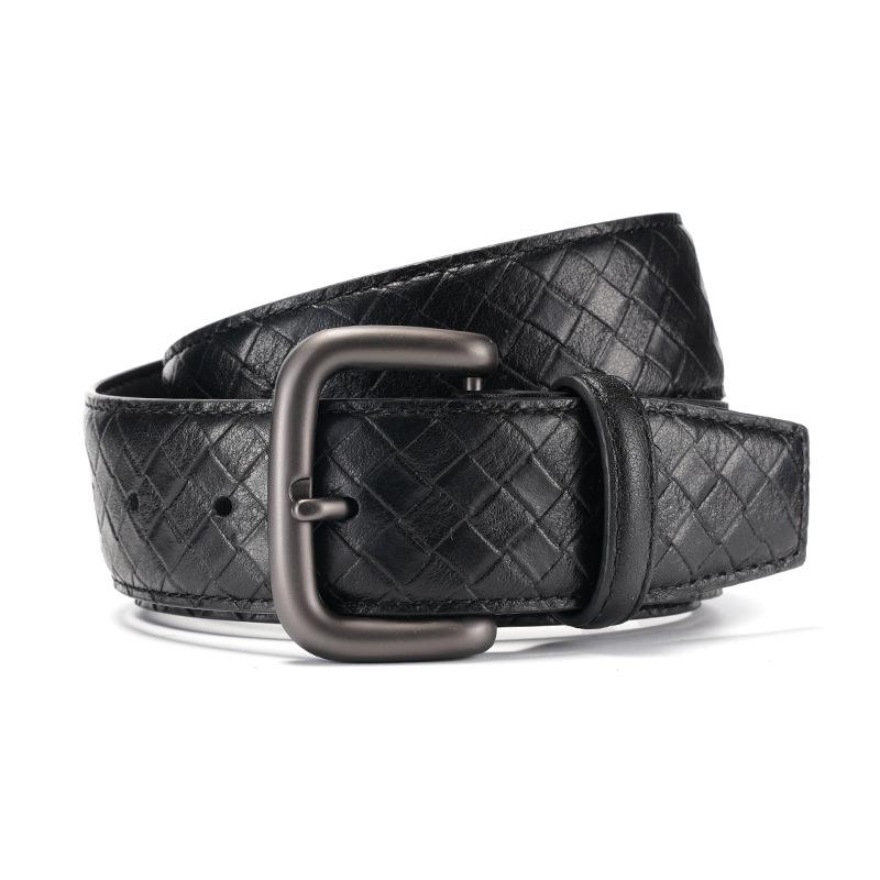 Retro Belt for Men's Genuine Leather Head Layer Cowhide Belt for Men and Middle Aged Men's Versatile Pin Buckle Belt