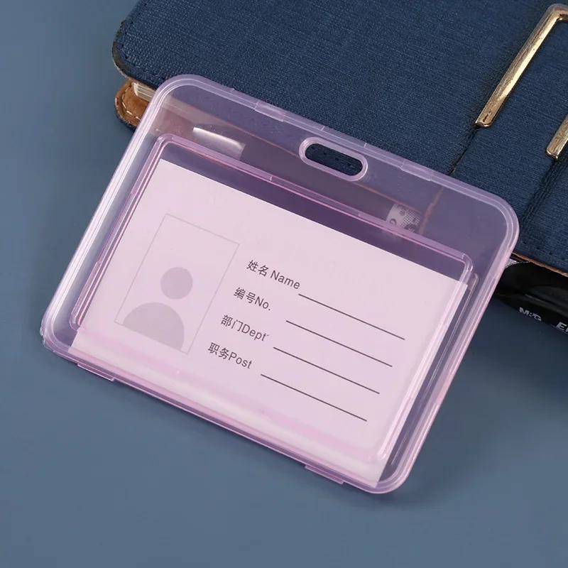 1pcs Transparent PVC Bank Bus Credit Card Holder Cover Storage Card & ID Holders Womem Men Kid's Card Protector Cover Wallet