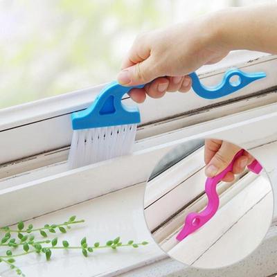 Schwanform Fenster Nut Reinigungsbürste Schaber Bürste Fensterbank Ritzenreiniger Küchenreinigungsbürste Rad Küchenzubehör