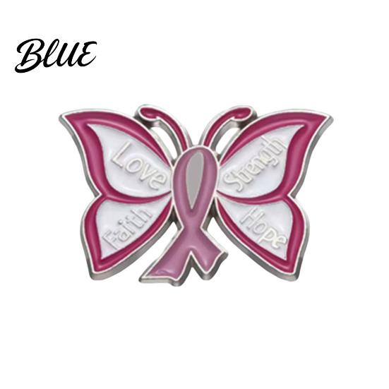 Cardigan Brooch Women Enamel Butterfly Design Healing Ribbon Pin Dripping