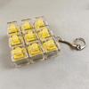 9 Keys Mechanical Switch Fidget Toy Keychain Silent Keyboard Button Stress Relief Toys Bag Pendant Car Key Holder Creative Gifts