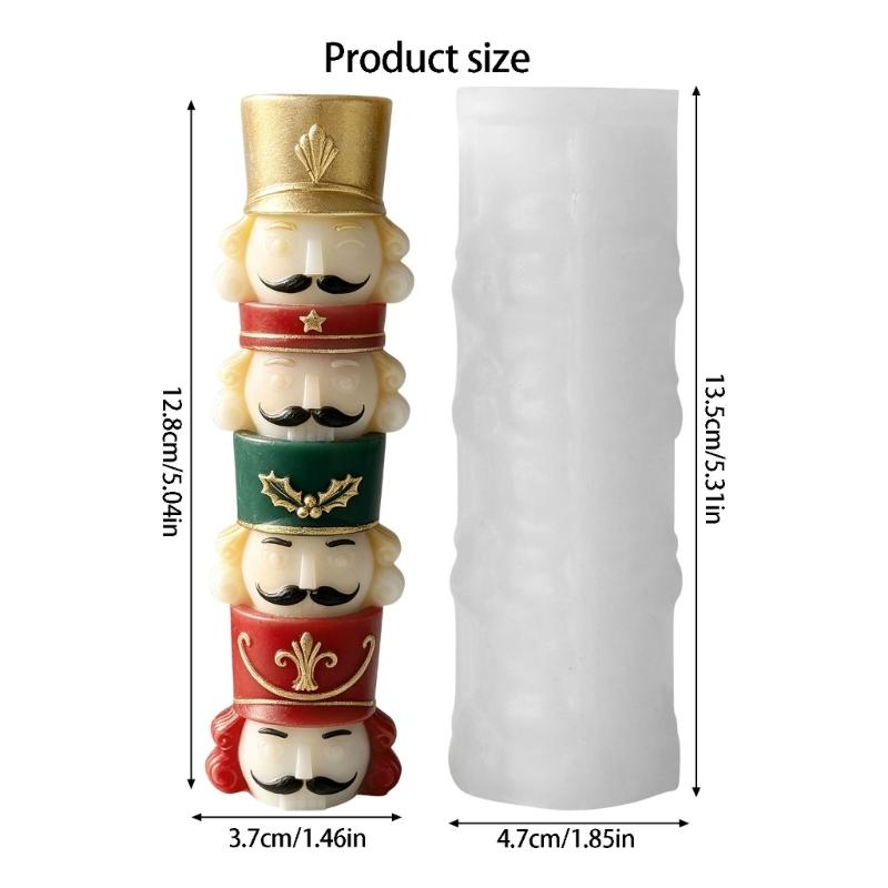 Christmas Candle Project Form with Holiday Figure Outline, Flexible Craft Tool for Clay Work, Pouring Tasks, and Seasonal Table Styling