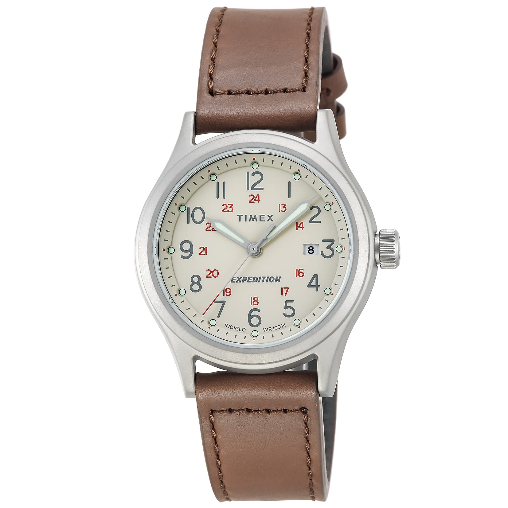 

[TIMEX] Watch Timex Expedition Cream Dial Stainless Steel Mineral Glass Quartz 37MM America Watch TW2V07300 Brown
