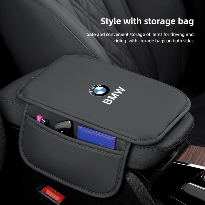 Leder-Armlehnenbox-Kissen mit Memory-Schaumstoff-Schutzhülle für die Mittelkonsole von BMW Performance E46 E90 F10 F30 X3 F20 E46
