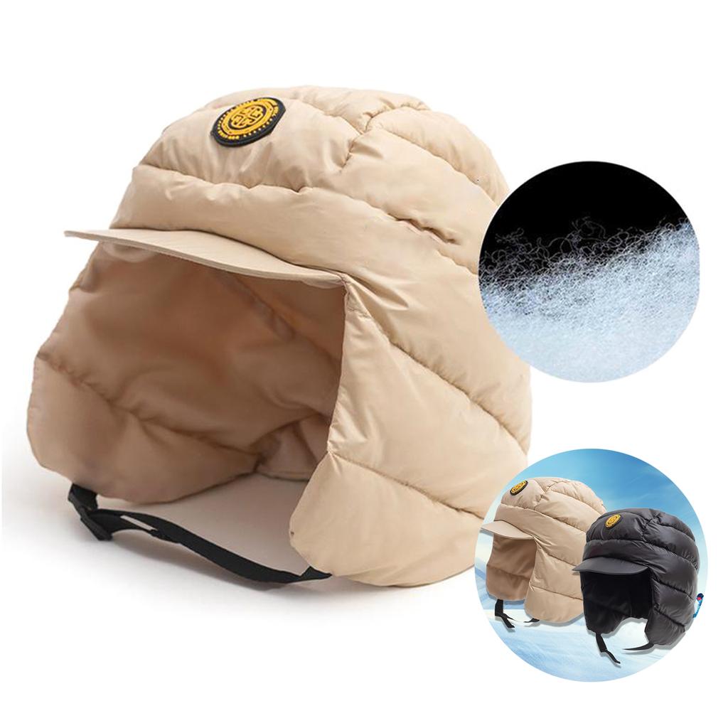 Women Men Cotton Filling Hat Winter Earflap Hat Hunting Hat Windproof Ski Cap Earflaps Hat Thermal Hat Cycling Warm Hat