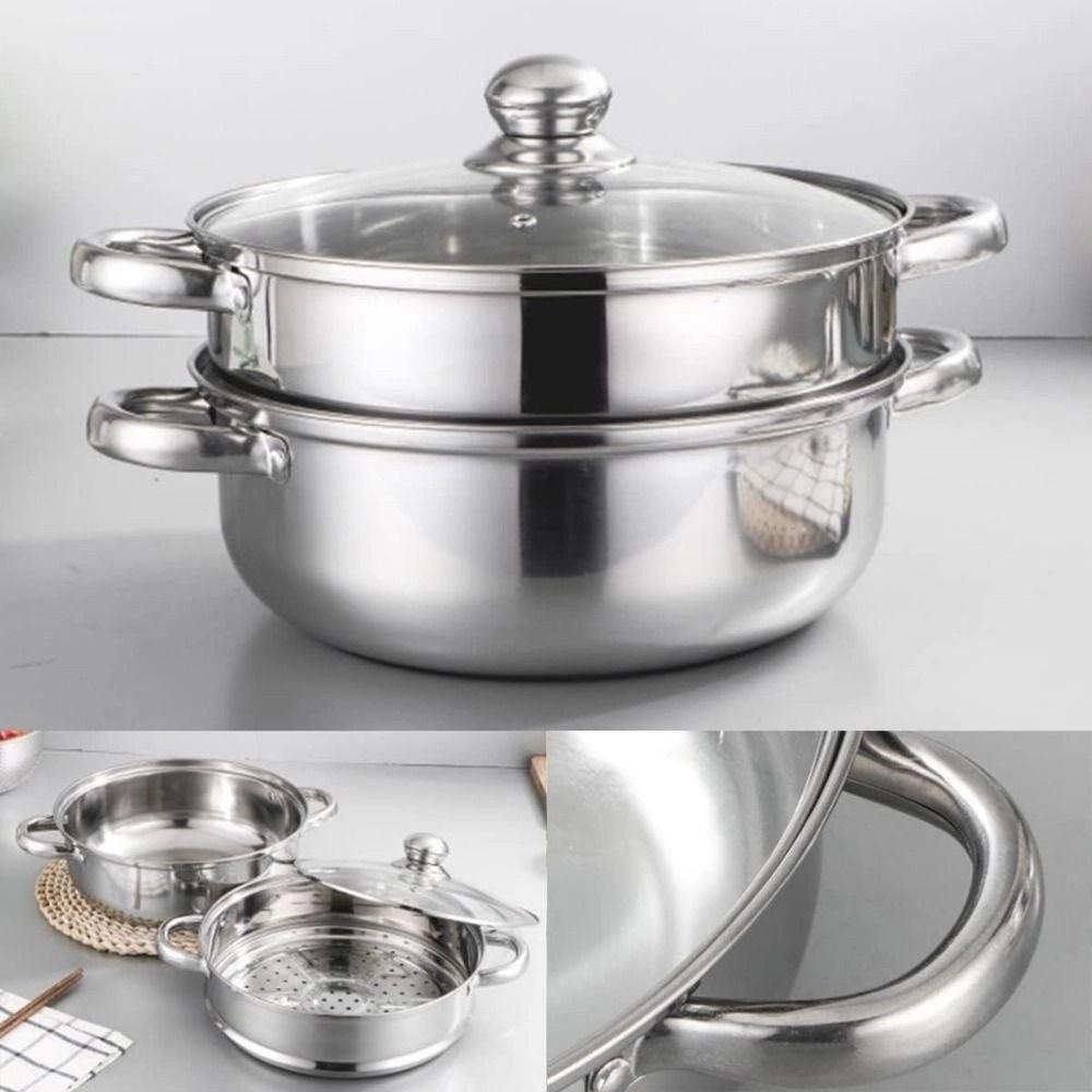 Stainless Steel Stainless Steel Steamer Fish/Soup/Hot Pot Double Boilers Steaming Cookware  Stews
