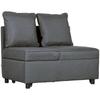 Convertible Single Sofa Bed with Thick Padded Seat, 3-in-1 Multi-Functional Sleeper Chair Bed with Magazine Pocket, for Living Room, Grey