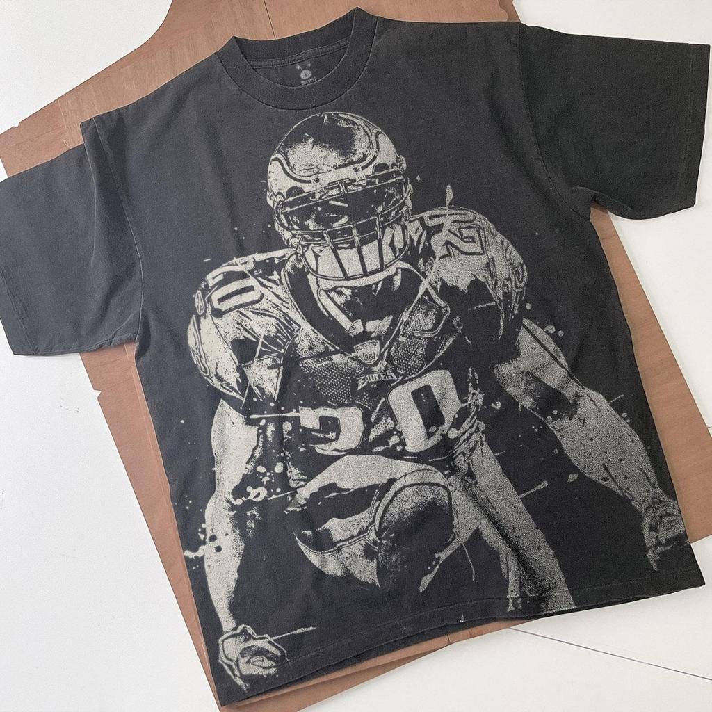 Brian Dawkins Handmade Bleached shirt: Vintage Football Tee