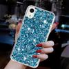 For iPhone XR 6.1 Inch TPU Cell Phone Case Drop Protection Epoxy Glittery Sequins Cover