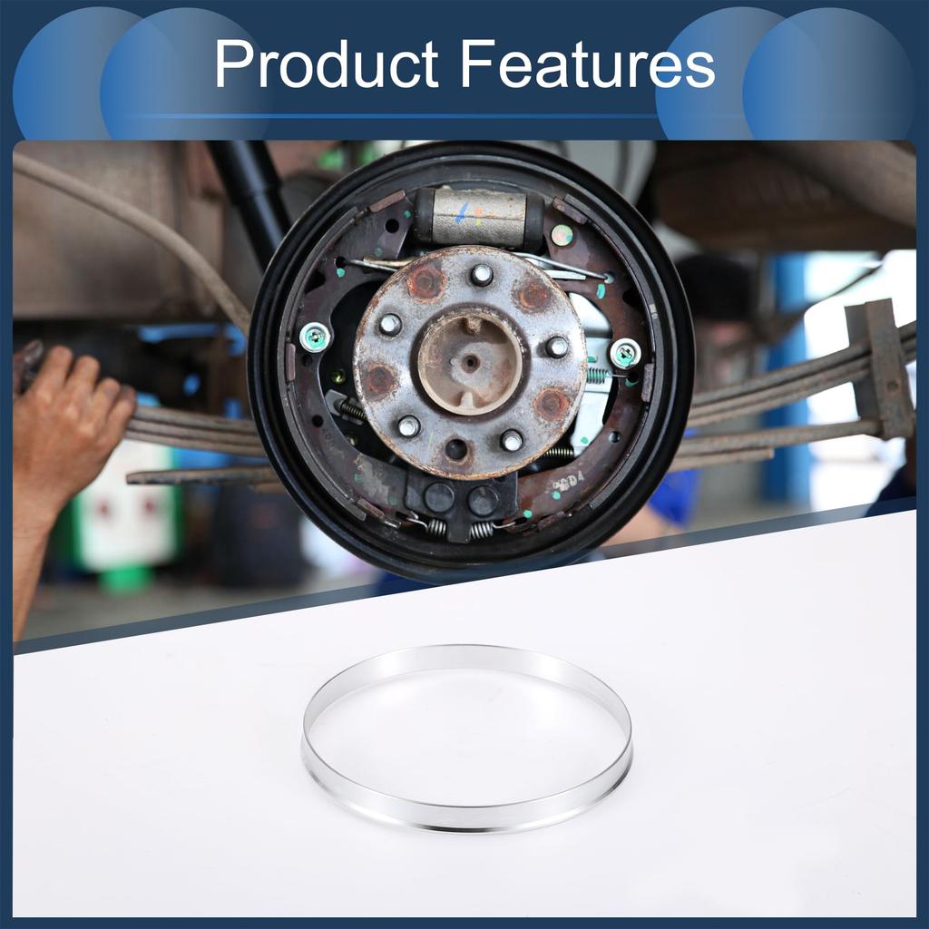 INFINAUTO Hub Centric Rings, 108mm OD X 106.1mm ID, Aluminum Alloy, Silver Tone, 4 Pieces