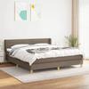 3130365 vidaXL Lit à sommier tapissier avec matelas Taupe 160x200 cm Tissu