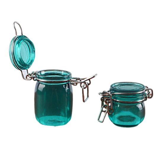 2 Pcs Miniature Storage Jars Doll House Mini Transparent Jar with Lid