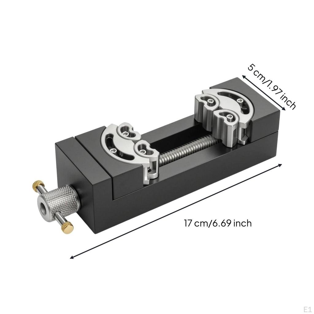 Mini Vise Clamp Compact with Brass Handle Miniature Tool for Hobbyists, Woodworkers, Model