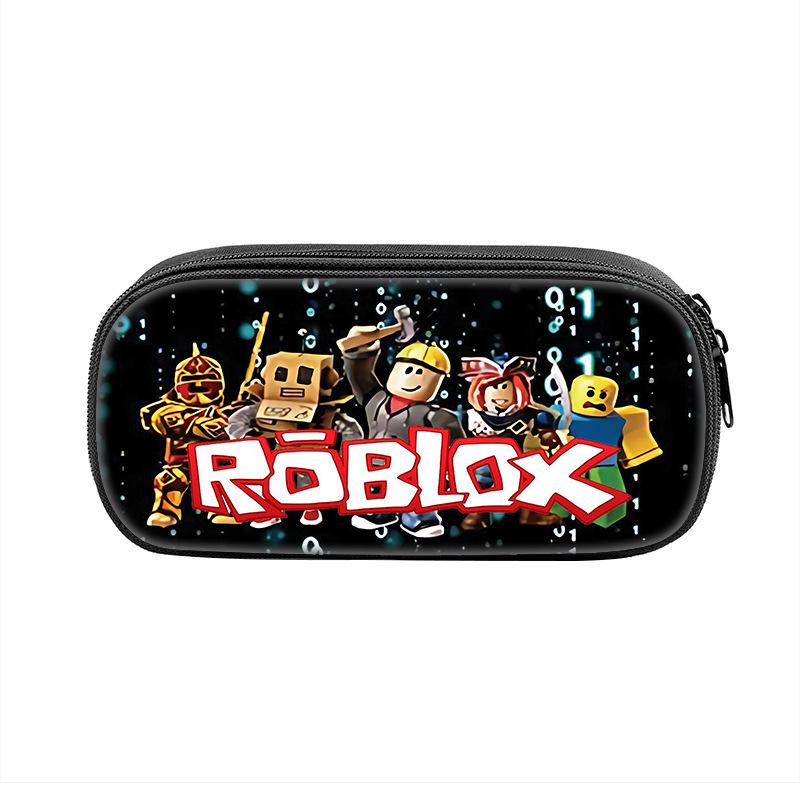New Trendy Pencil Case for Elementary Middle School Students, Boys and Girls, Roblox Stylish Cartoon Pencil Case, Large Capacity Stationery Box KTB