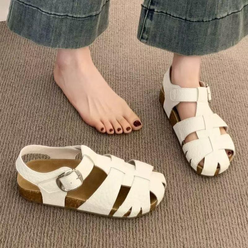 Sandals Women's Summer Outer Wear New Woven Hollow Pig Cage Shoes Thick-soled Bag Head Cool Single Shoes