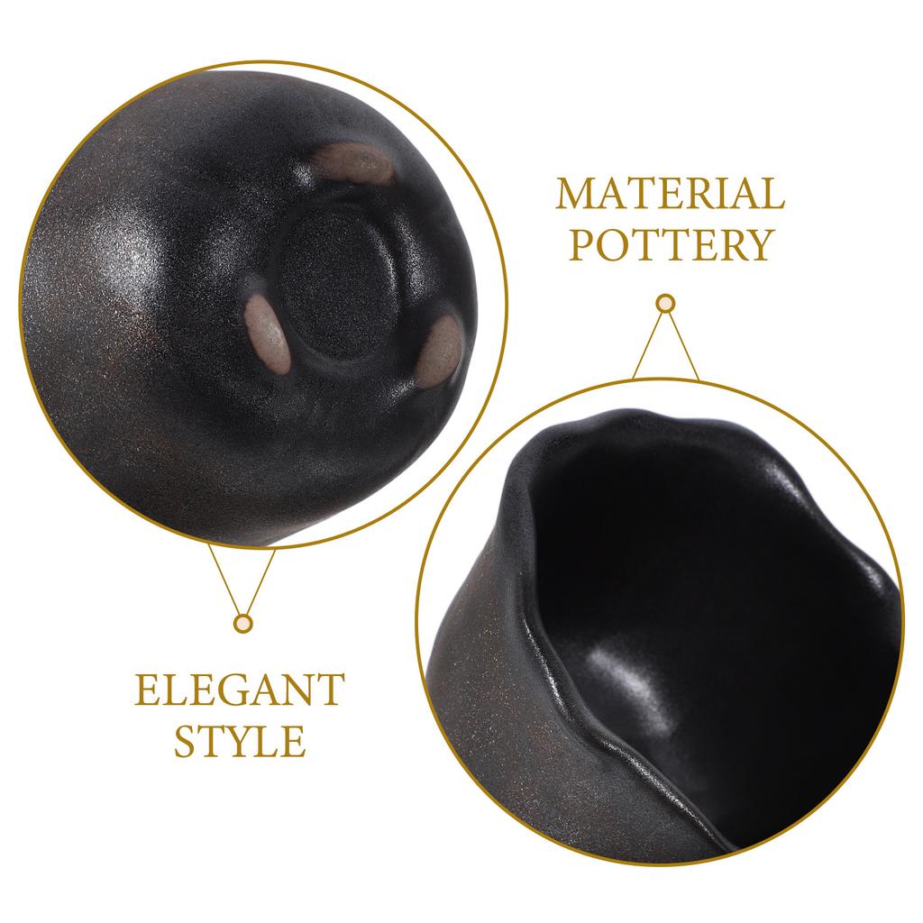 1Pcs Pottery Tea Cup Retro Design Lotus Pattern Heat Resistant Teaware Small Size Comfortable Grip Ideal for Family Tea Time and